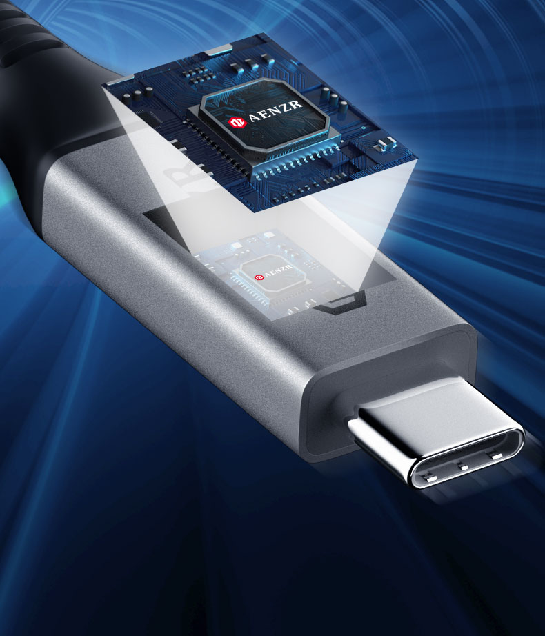 aenzr 雷电4数据线usb4双头公对公type-c全功能8k视频100w充电快充